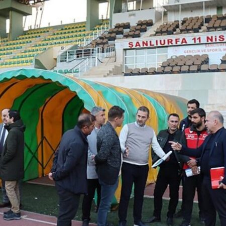 TFF yetkilileri Şanlıurfa’daki 11 Nisan Stadyumu’nda inceleme yaptı!